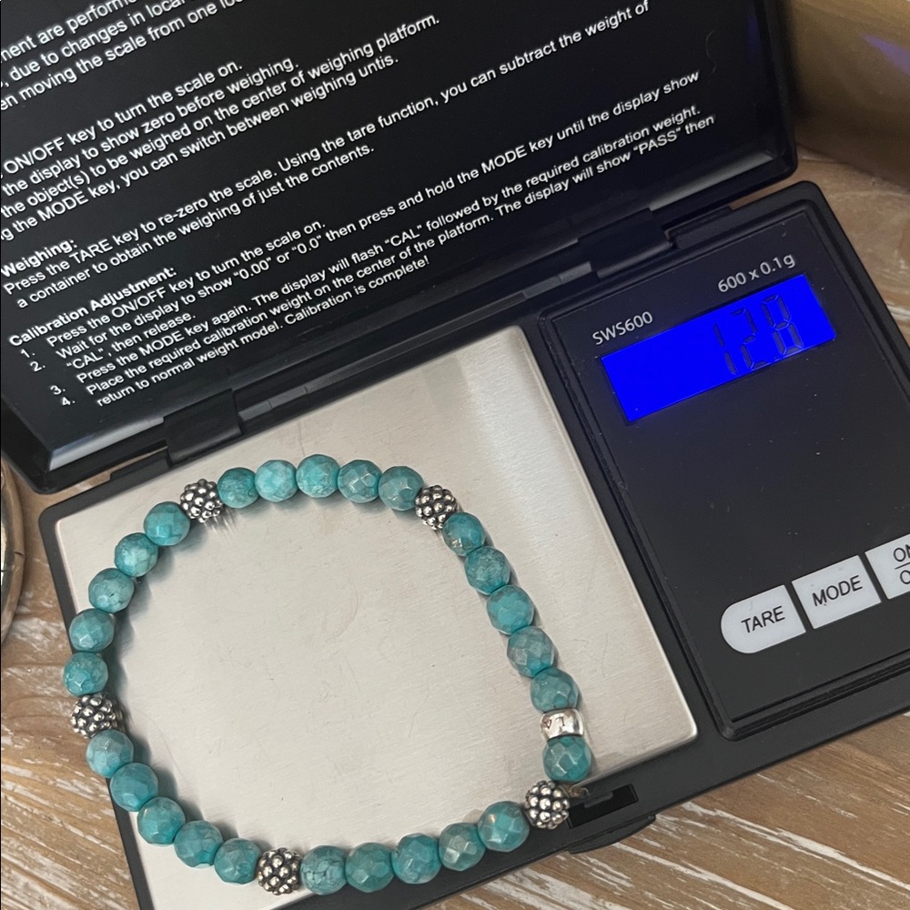 LAGOS Signature Caviar Five Station Sterling Turquoise Bead Bracelet - Picture 9 of 9